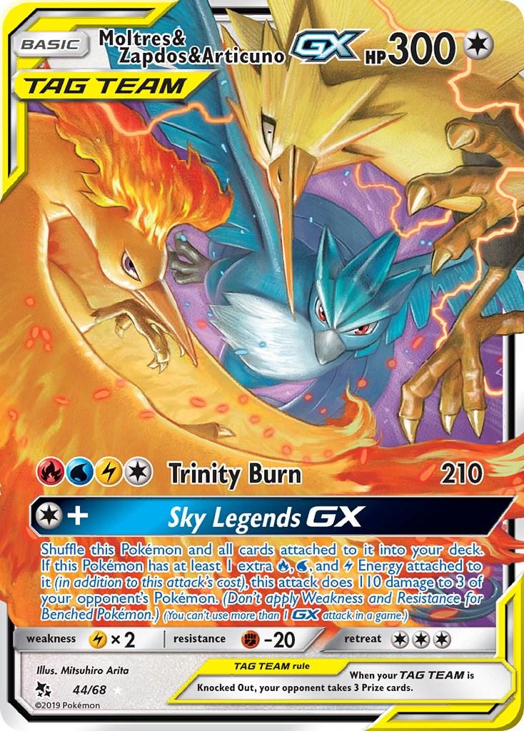 MOLTRES & ZAPTOS & ARTICUNO GX #44 HIDDEN FATES