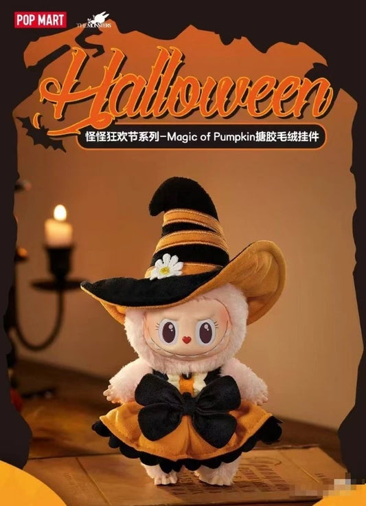 POP MART Labubu The Monsters Mokoko Magic Of Pumpkin Vinyl Plush Pendant 2024 Limited Edition